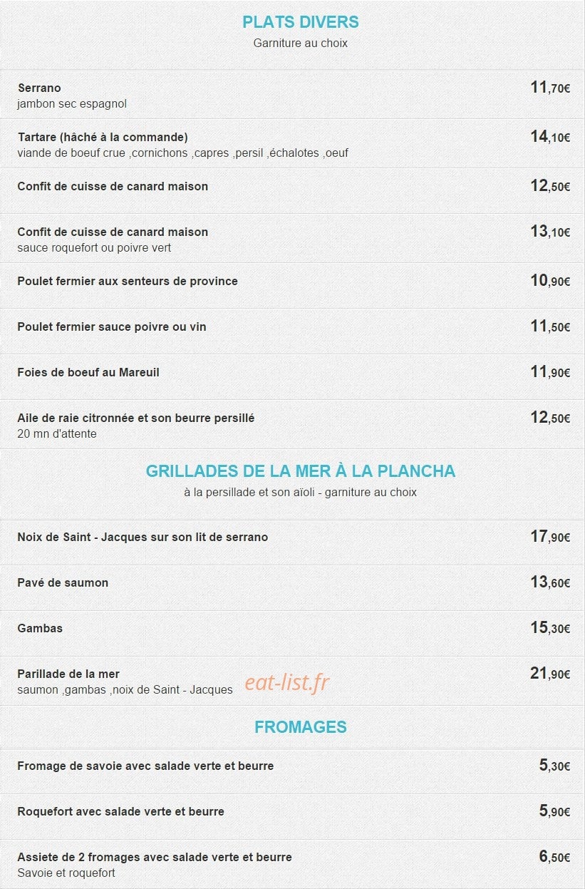 La Fringale — carte page 3