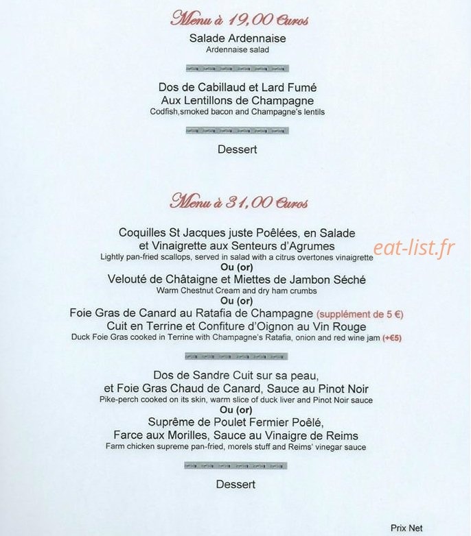 La Grillade Gourmande — carte page 6