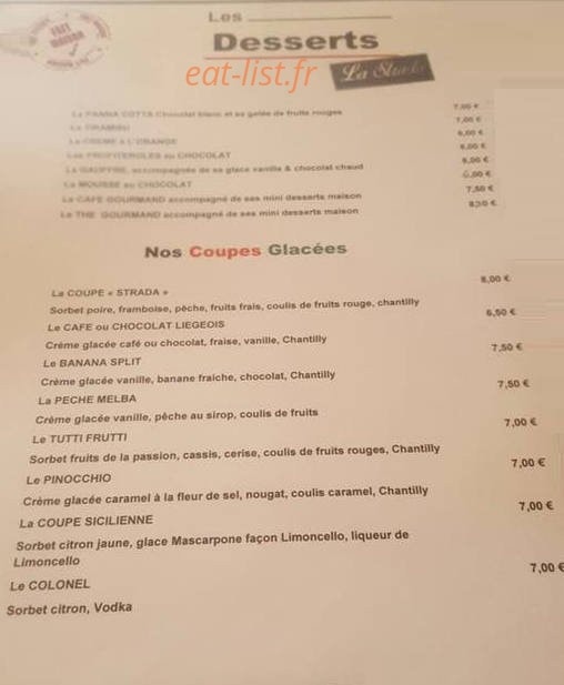 La Strada — carte page 4