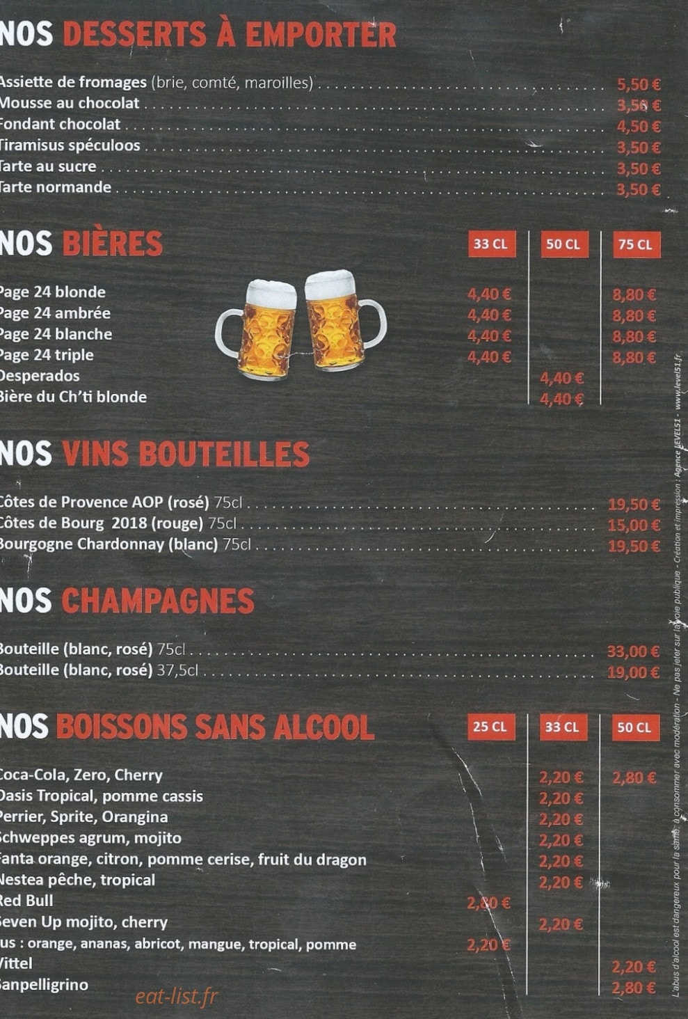 Le chti resto — carte page 5