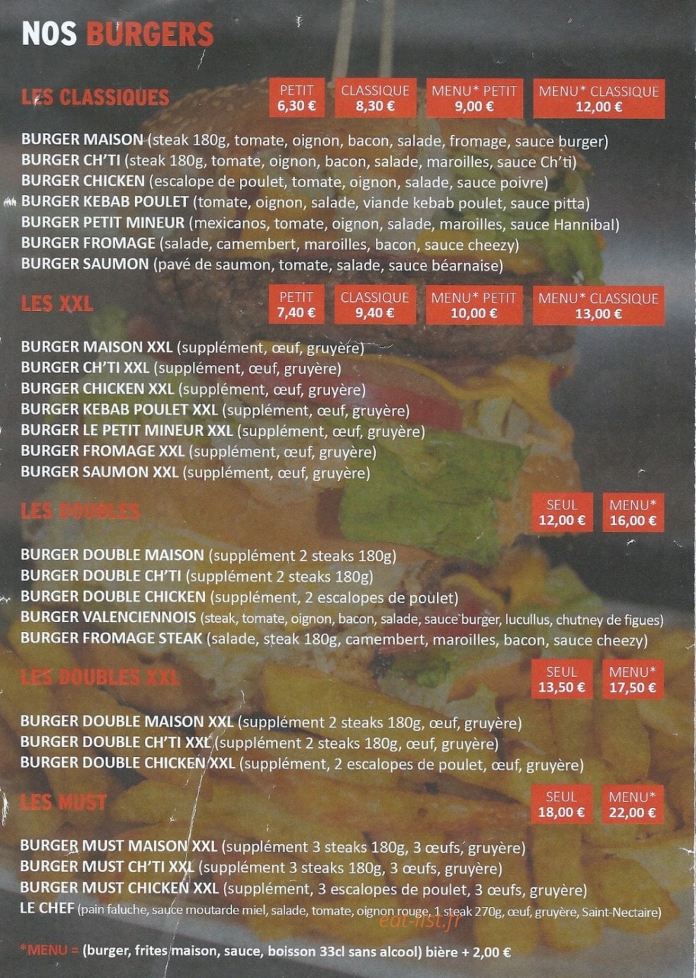 Le chti resto — carte page 2