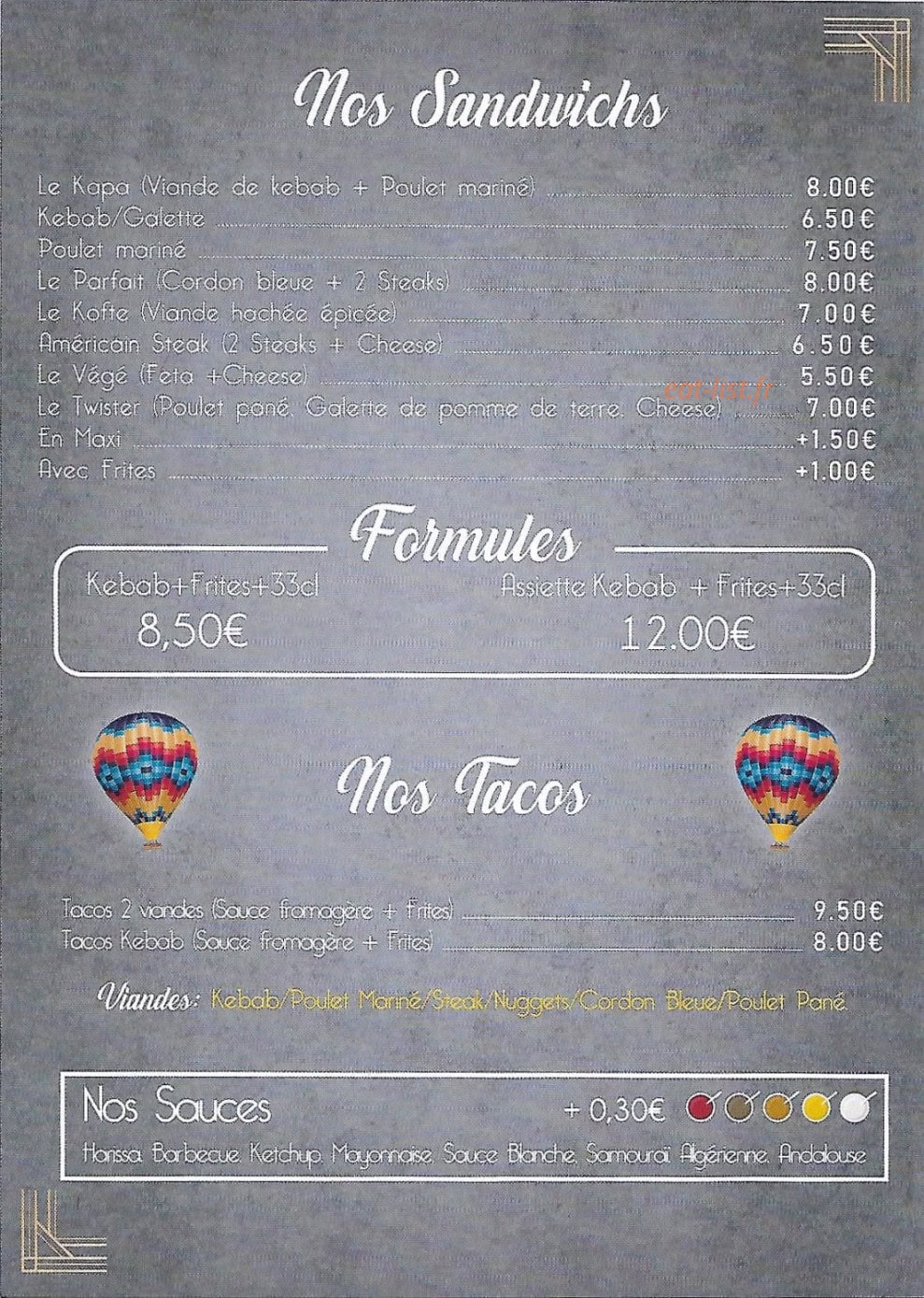 Le Kapadoce — carte page 2
