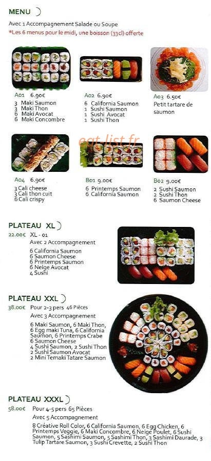 Miam Shop — carte page 2