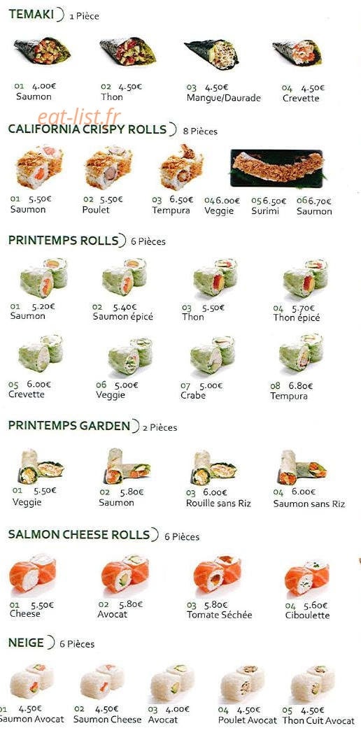 Miam Shop — carte page 5