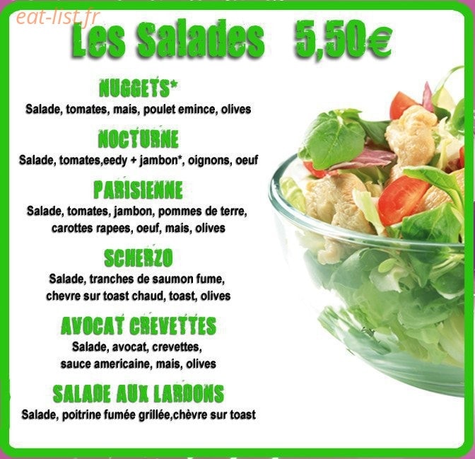 Speed allo Pizza — carte page 1