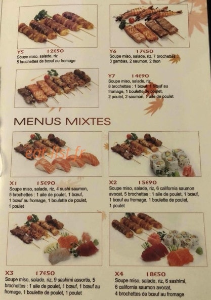 Sushi Epernay — carte page 8