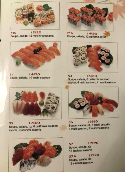 Sushi Epernay — carte page 7