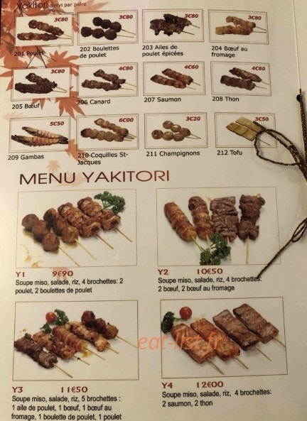 Sushi Epernay — carte page 9