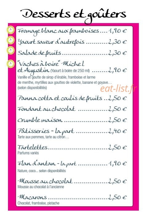 Tout en Saveur — carte page 9