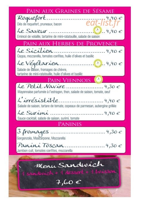 Tout en Saveur — carte page 4