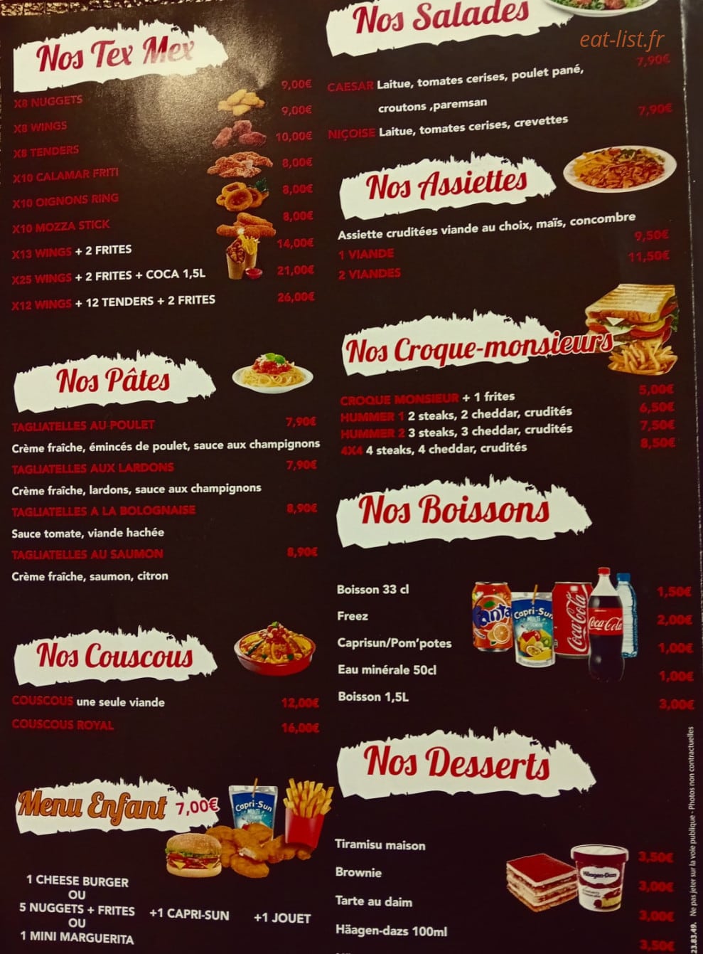 Food et Pizza — carte page 2