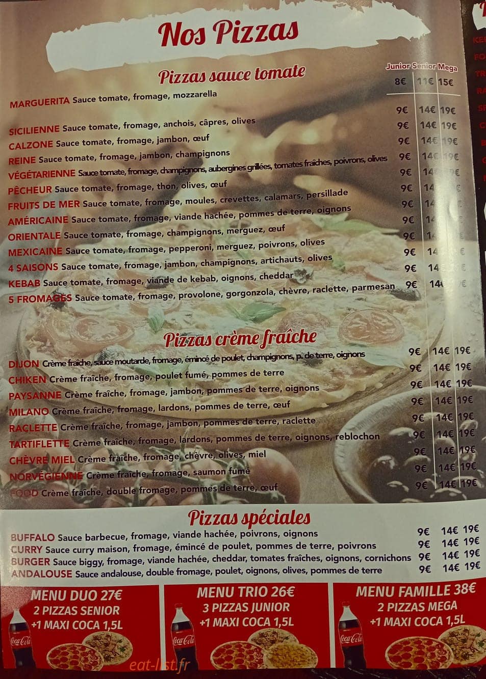 Food et Pizza — carte page 3