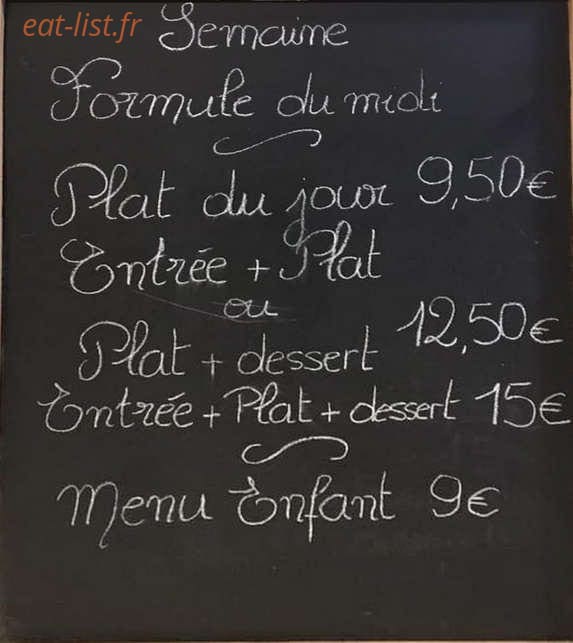 La Conviviale — carte page 1