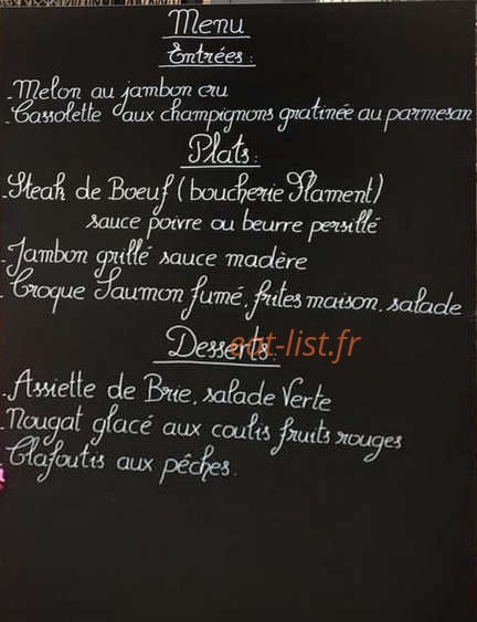 La Conviviale — carte page 2