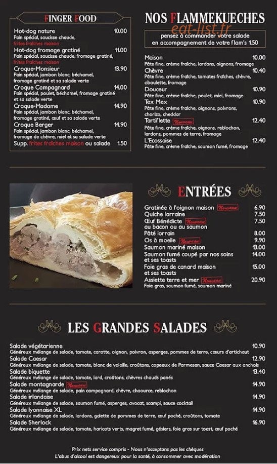 The Sherlock — carte page 3