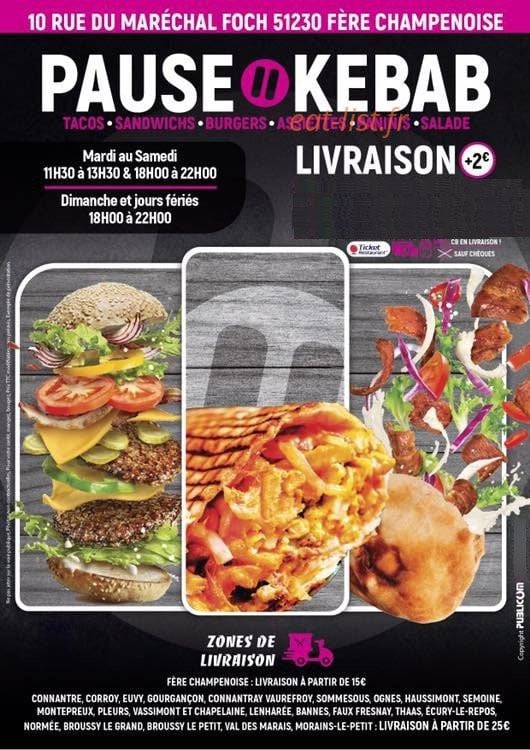 Pause Kebab — carte page 1