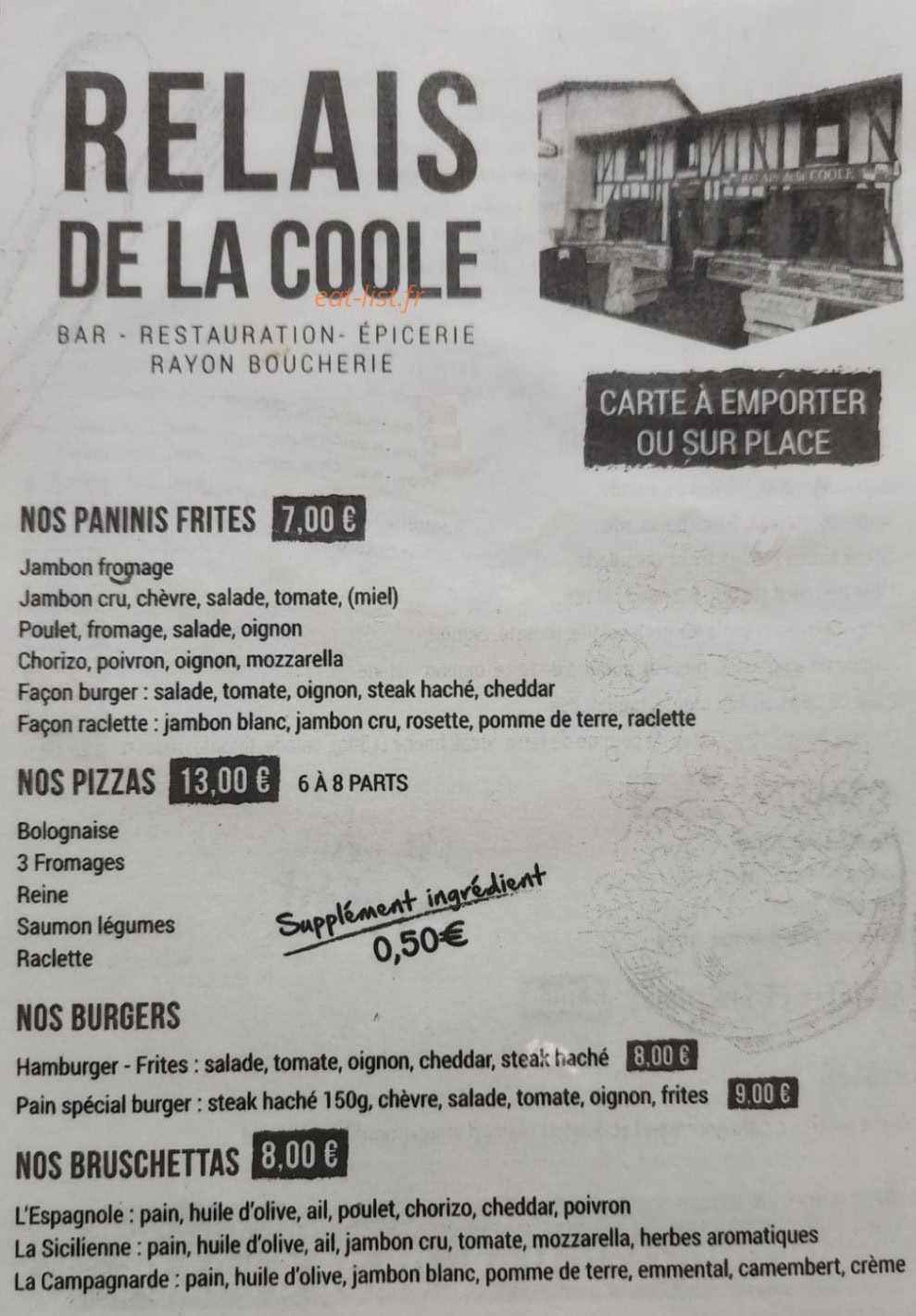 Relais de la Coole — carte page 1