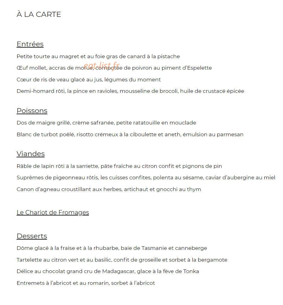 L'Orangerie — carte page 4