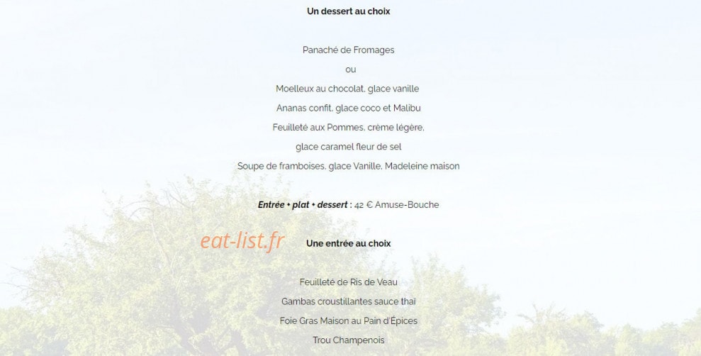 Hôtel Restaurant de la Place — carte page 3