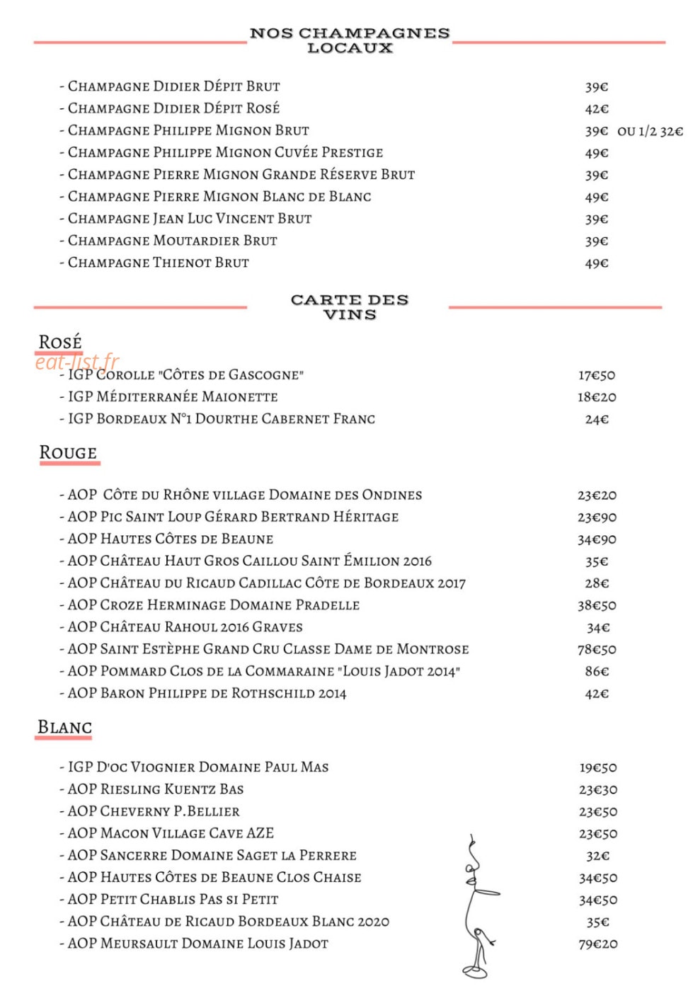 La Table de l'Abbaye — carte page 8