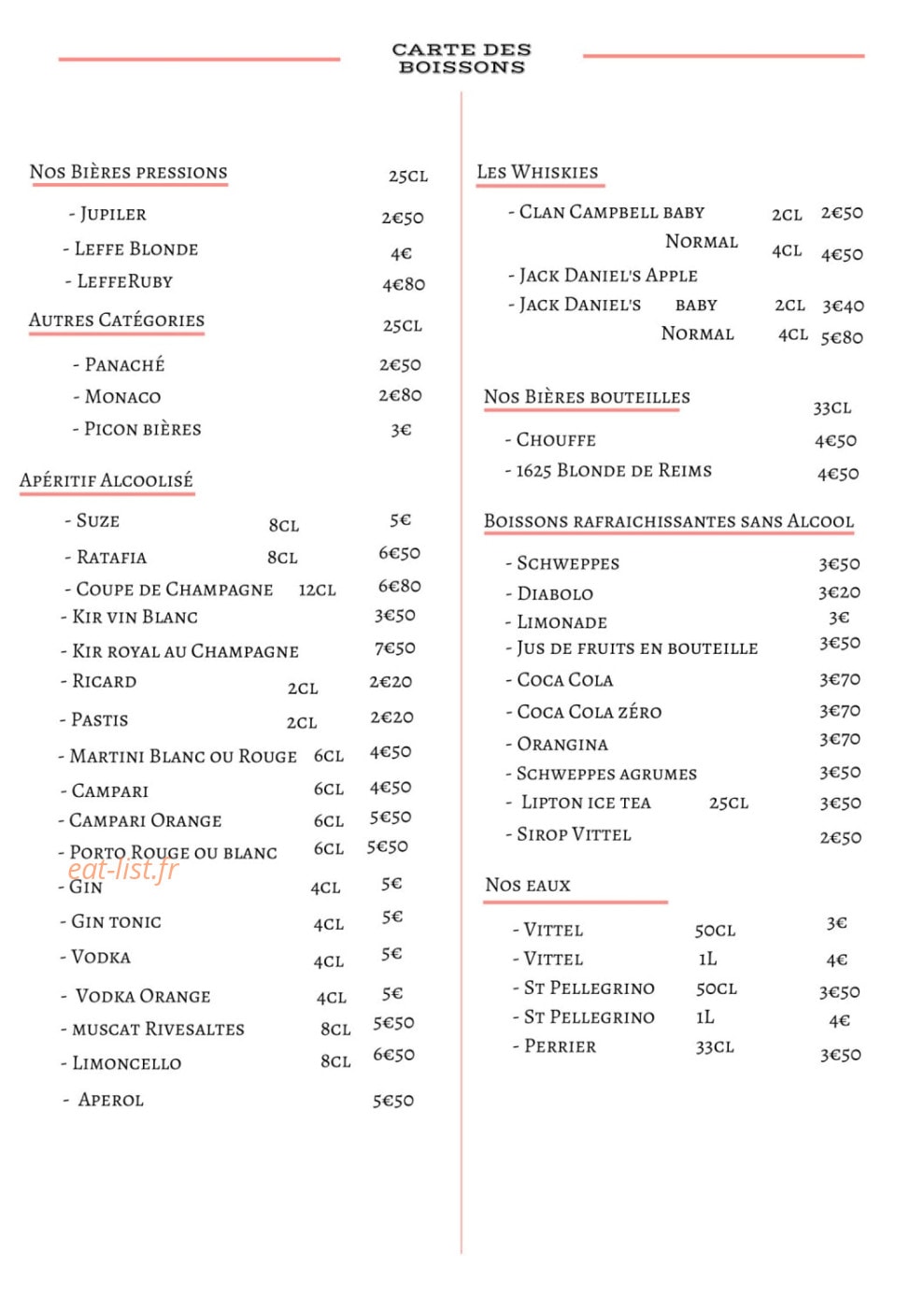 La Table de l'Abbaye — carte page 7