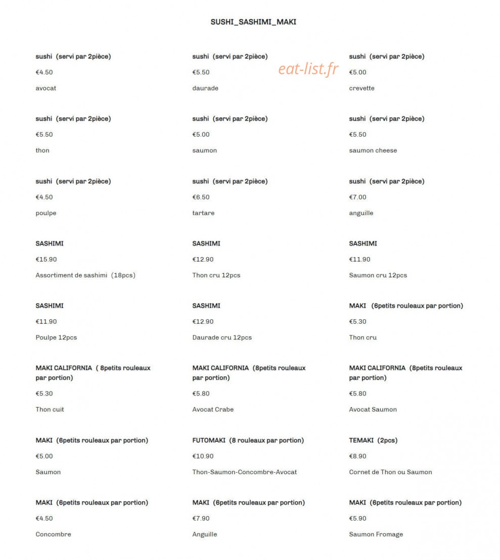 Azuki — carte page 2