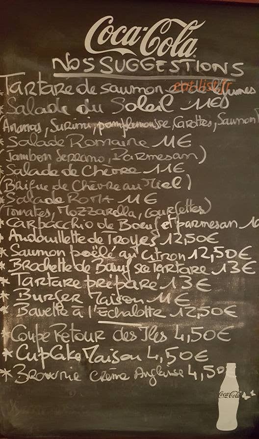 Chez maxime — carte page 1
