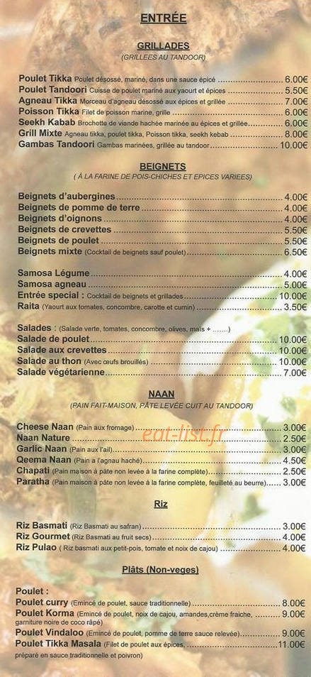 La Cave à Naan — carte page 3