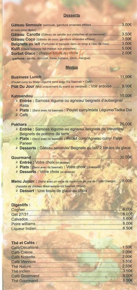 La Cave à Naan — carte page 5
