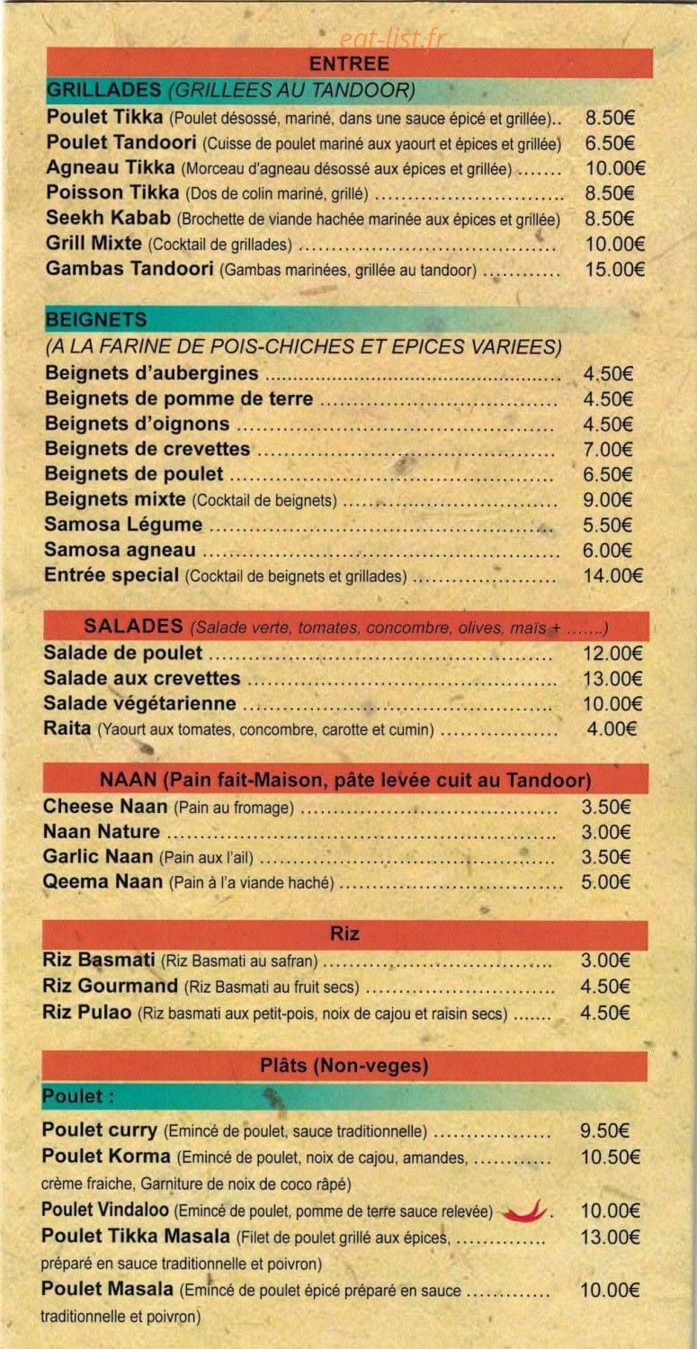 La Cave à Naan — carte page 2