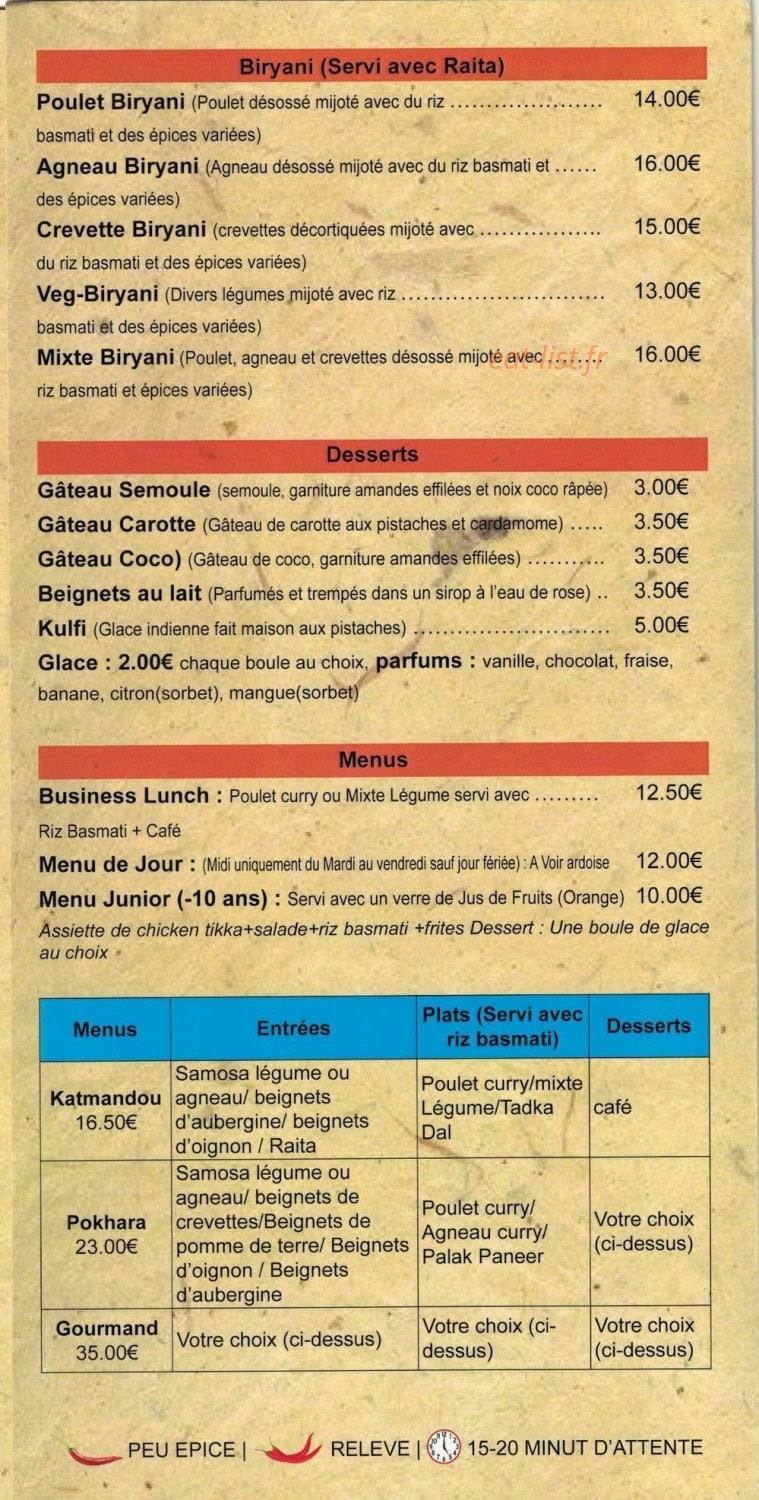 La Cave à Naan — carte page 4