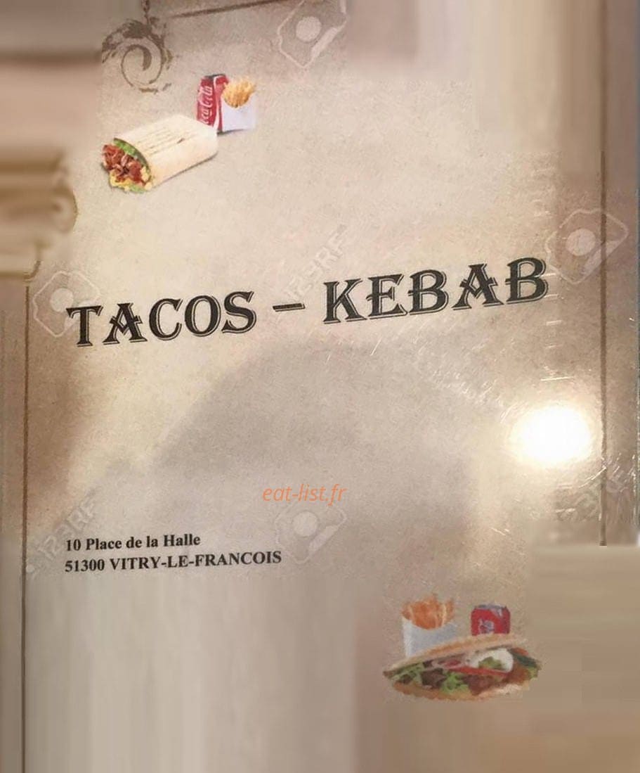 Tacos Kebab — carte page 1