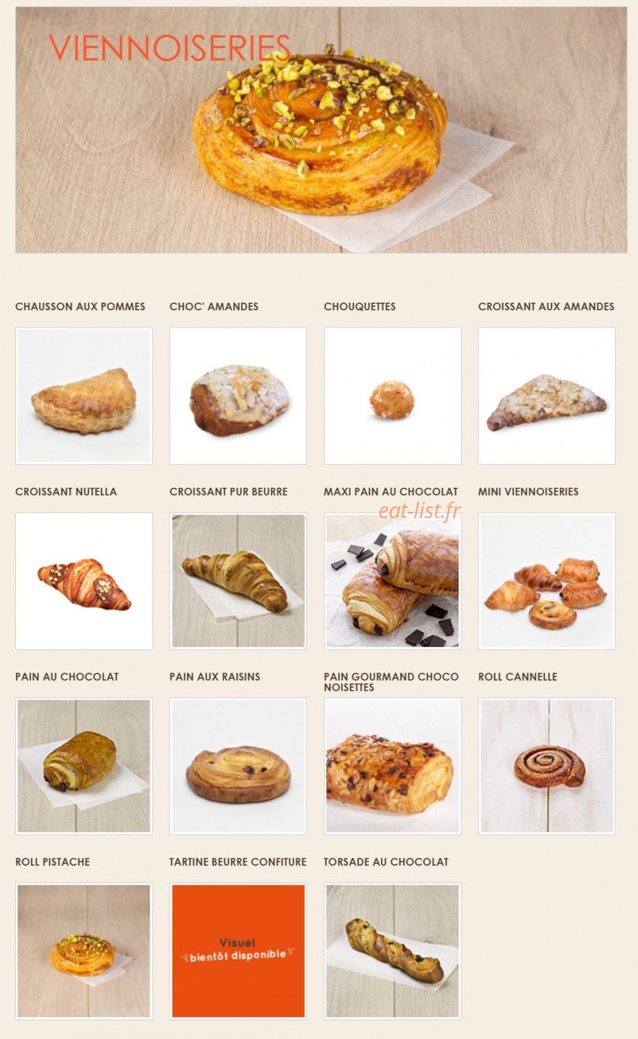 La Croissanterie — carte page 1