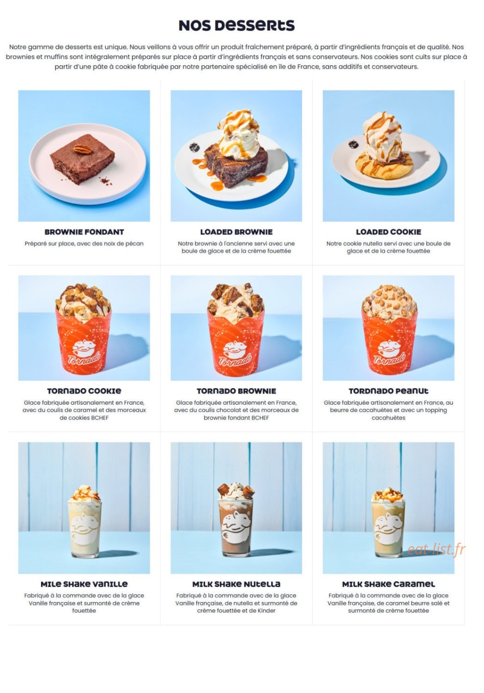 Carte et menu de B Chef à Cormontreuil — Les desserts
