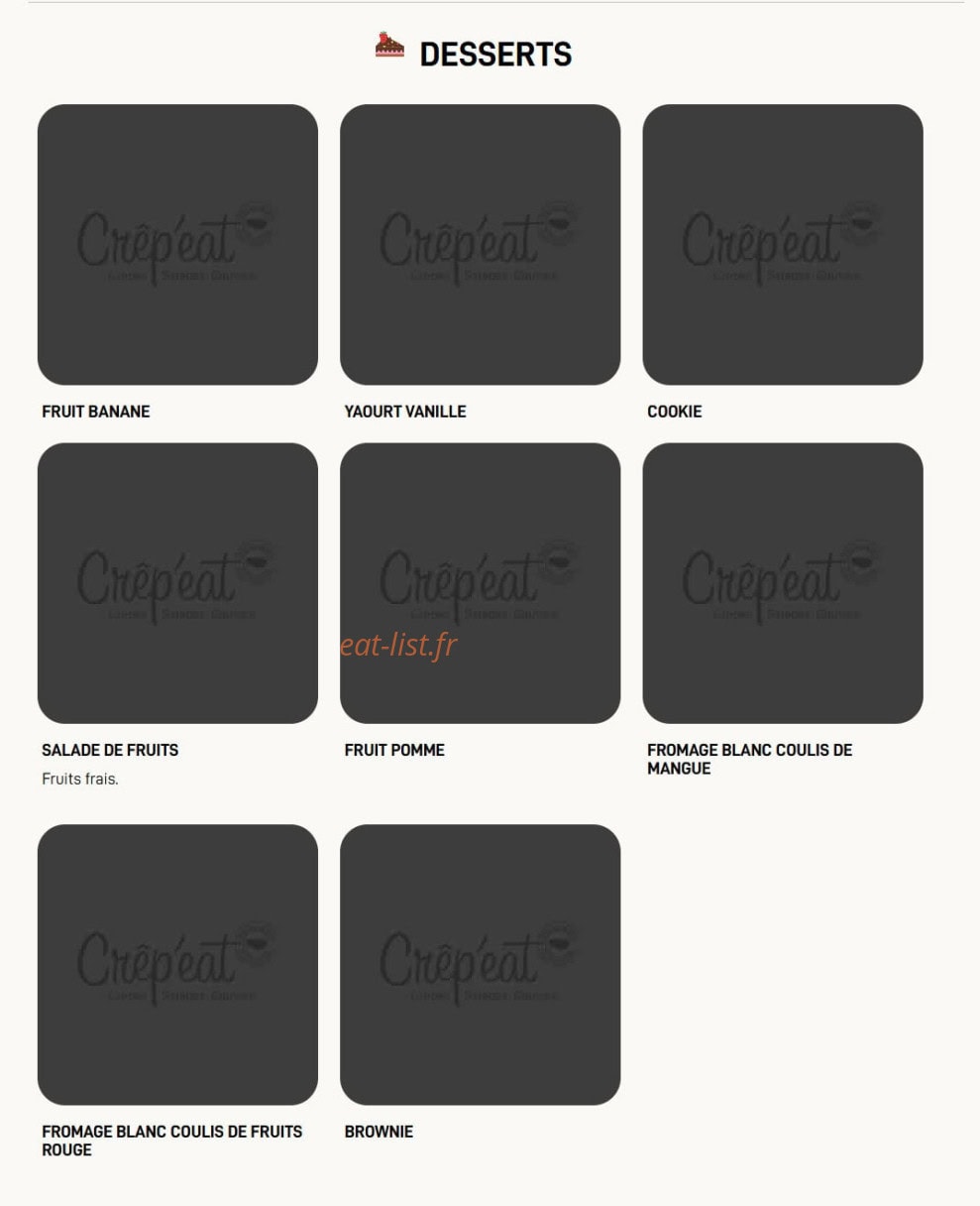 Crêp Eat — carte page 7