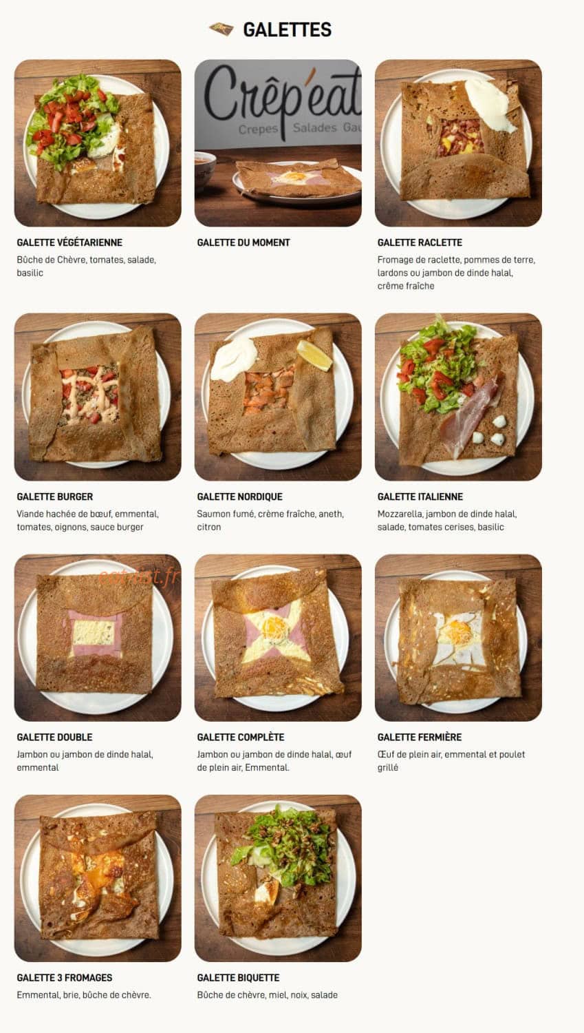 Crêp Eat — carte page 2