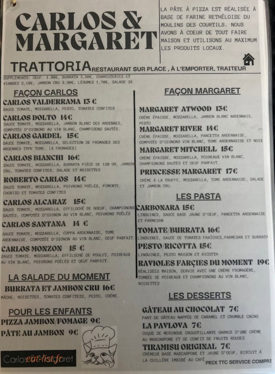Carlos et Margaret — carte page 1