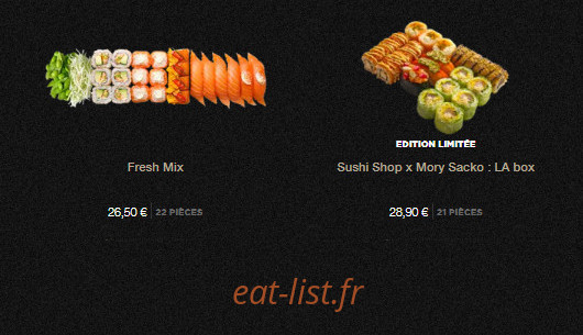 Sushi Shop — carte page 6