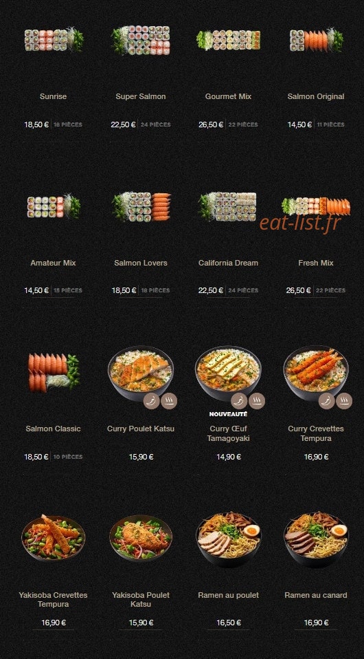 Sushi Shop — carte page 11