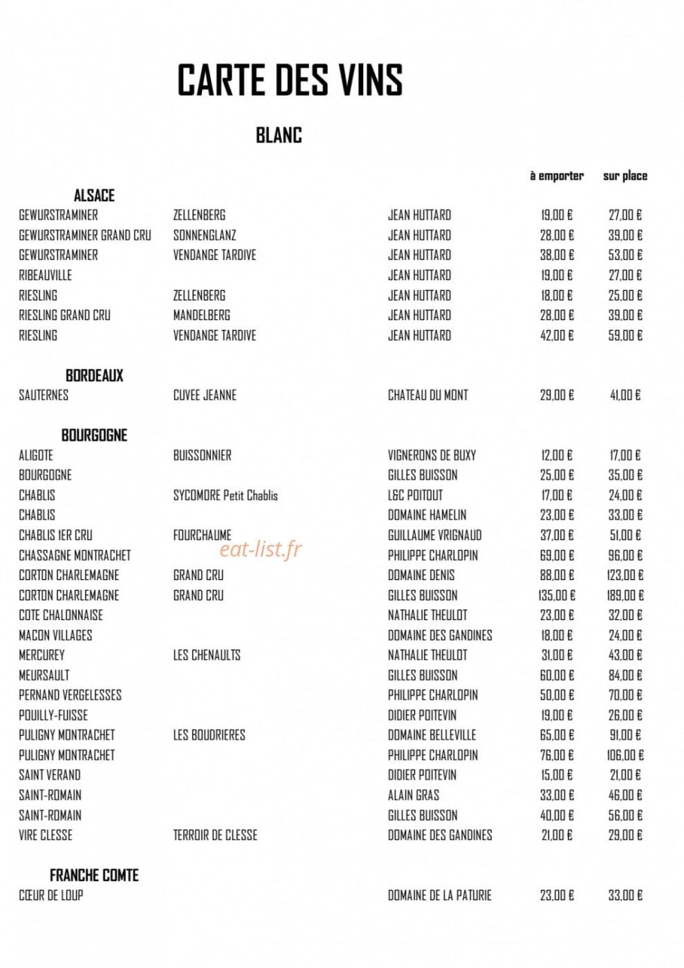 Chez Fred — carte page 3