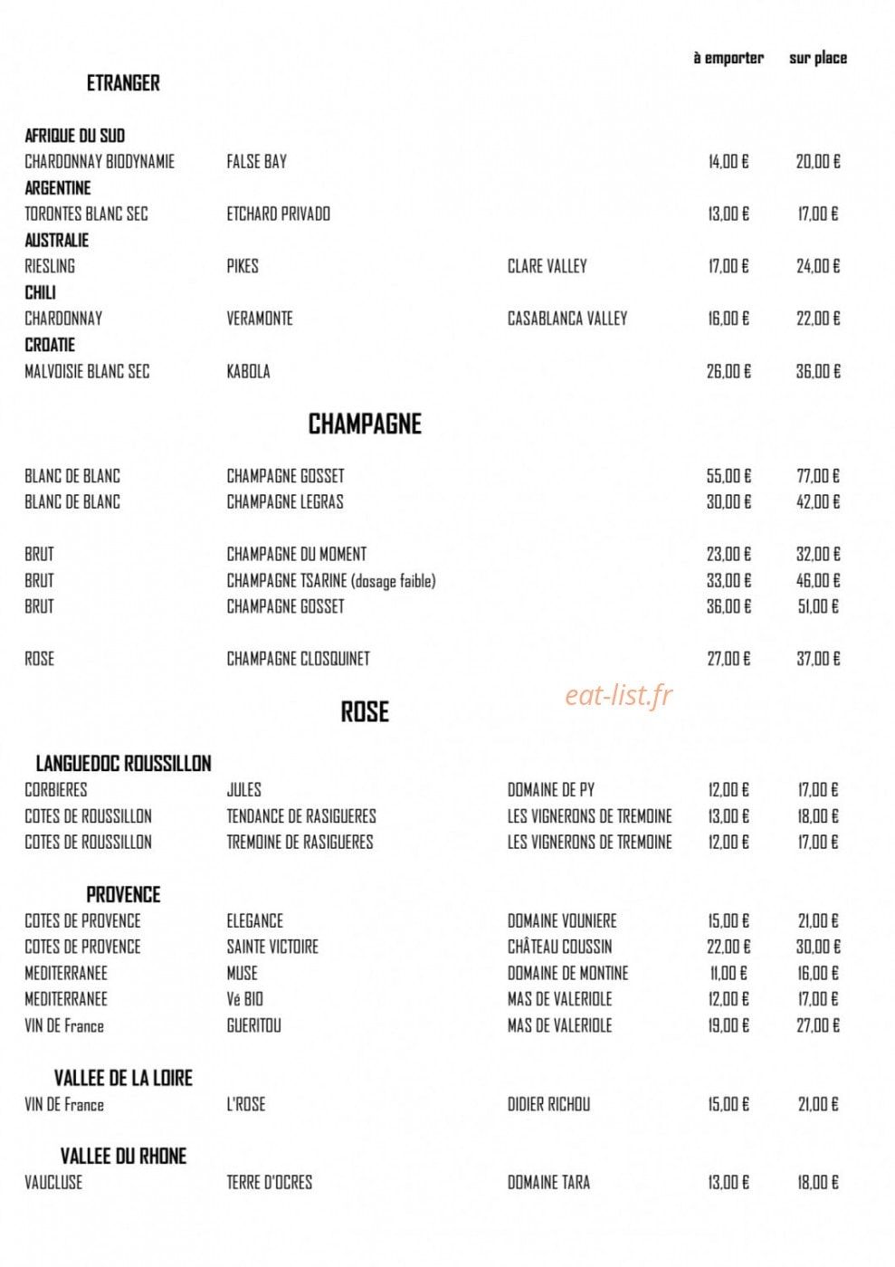 Chez Fred — carte page 5