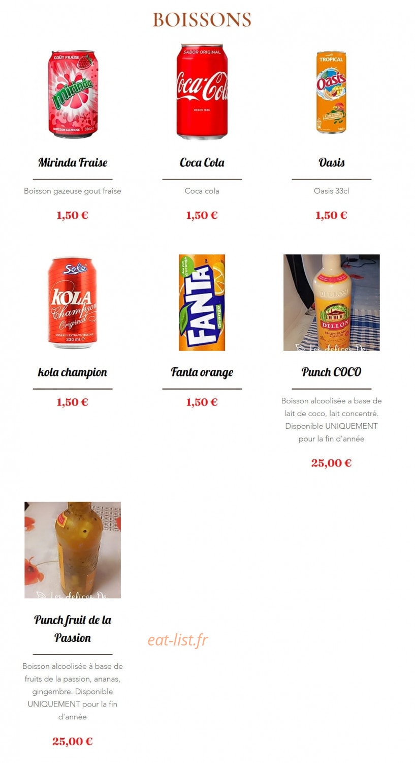Les Délices de ChOoupette — carte page 5