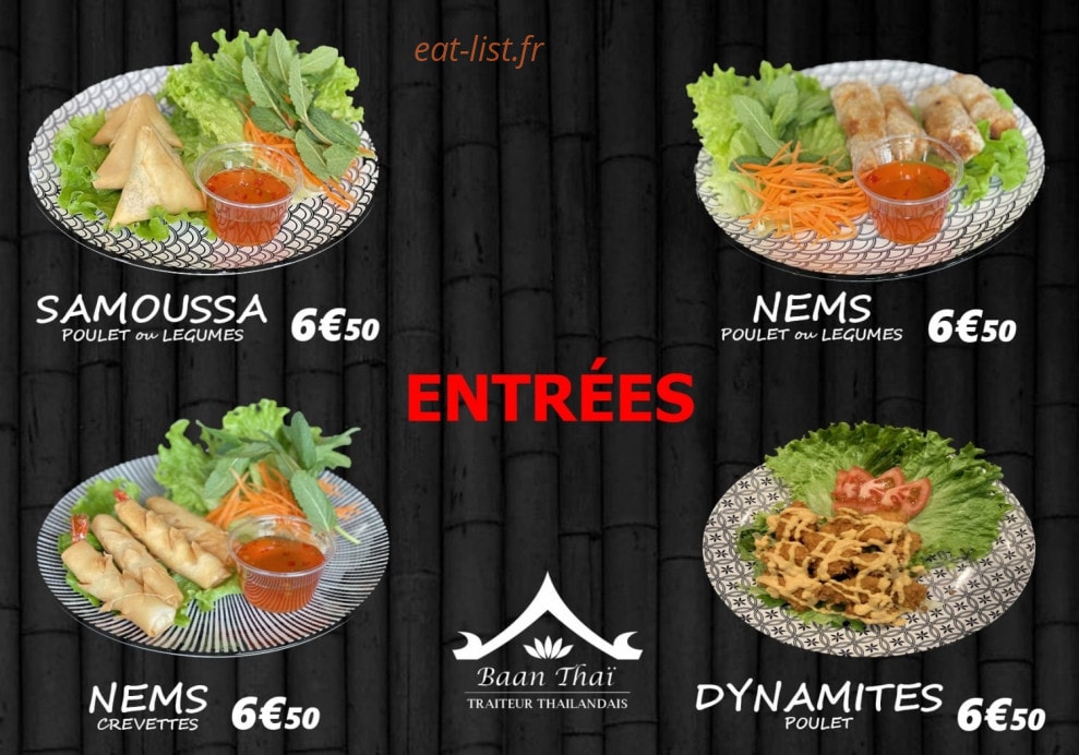Baan Thaï — carte page 1