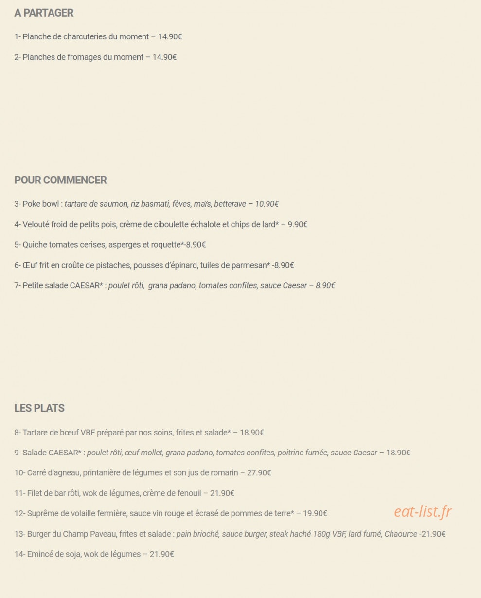 Le Champ Paveau — carte page 1