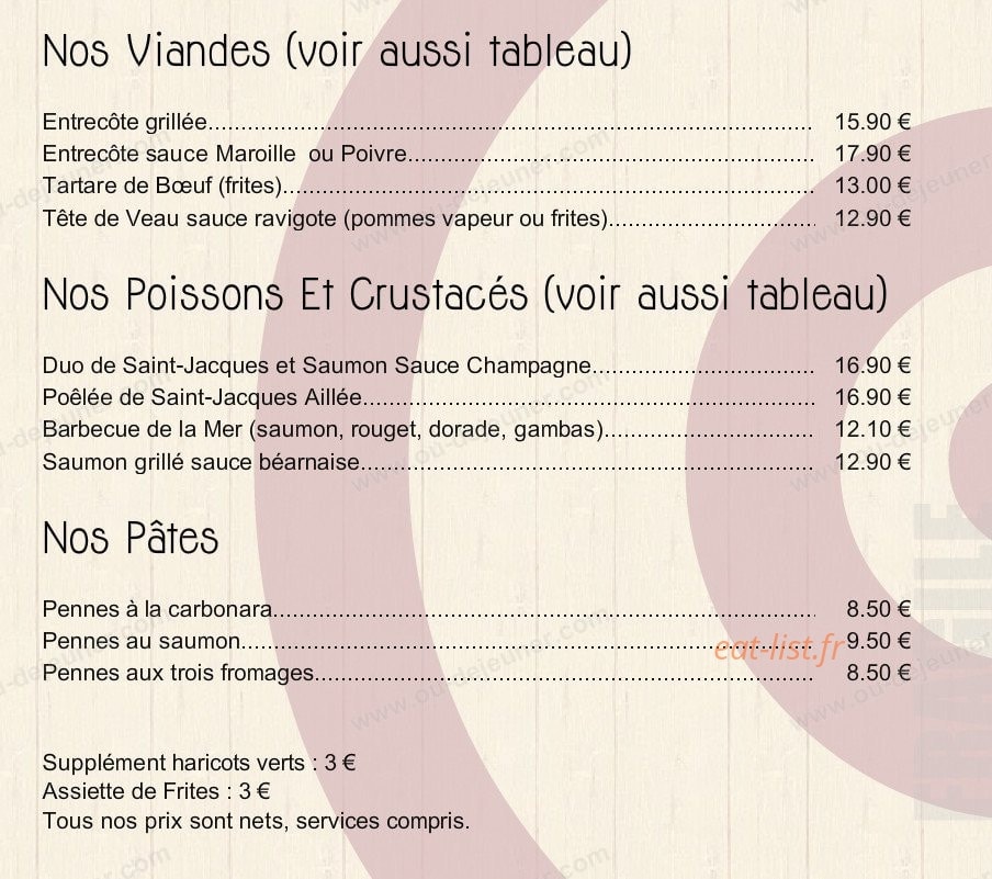 Le Grain de Sel — carte page 2