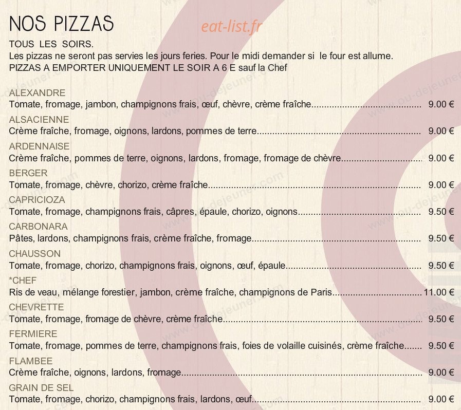 Le Grain de Sel — carte page 3