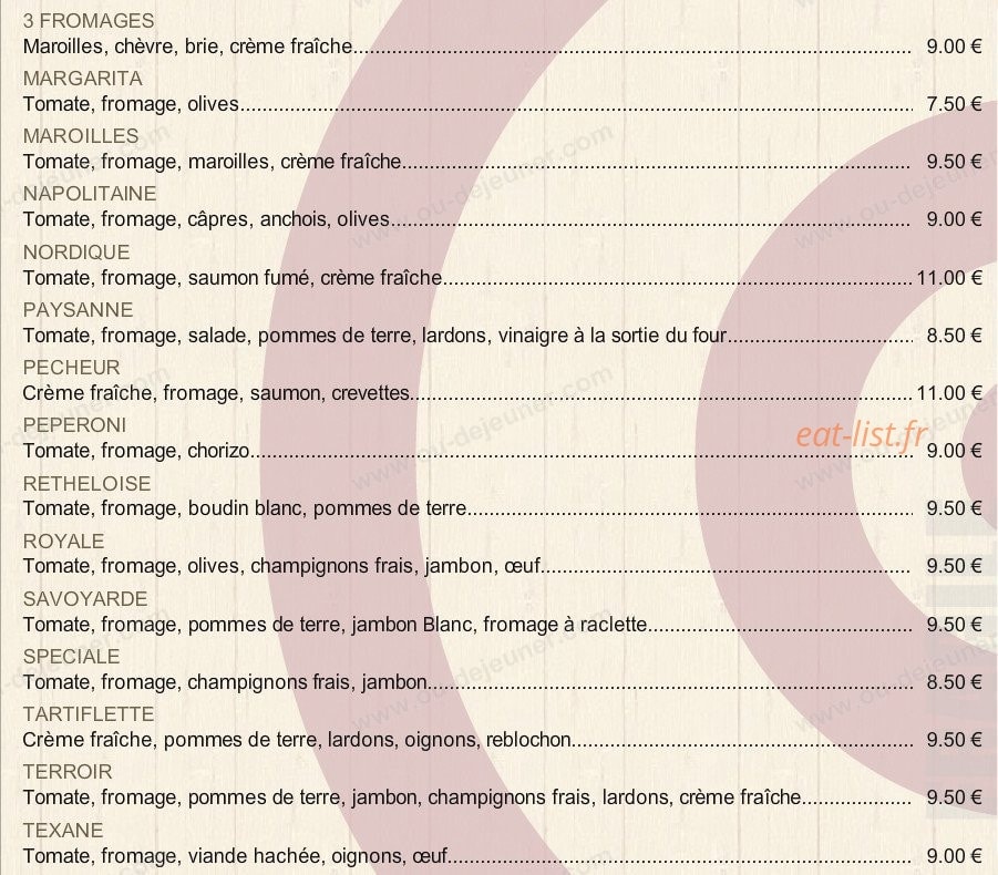 Le Grain de Sel — carte page 4