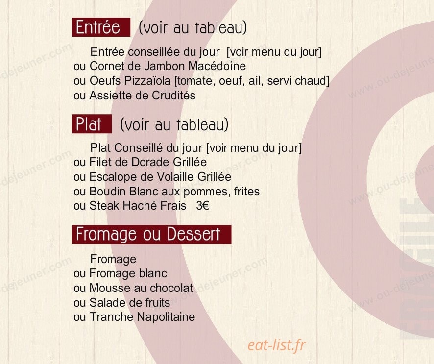 Le Grain de Sel — carte page 5
