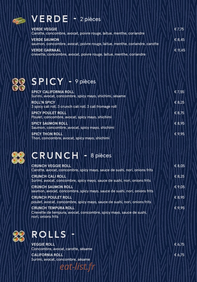 Sushi Daily — carte page 3