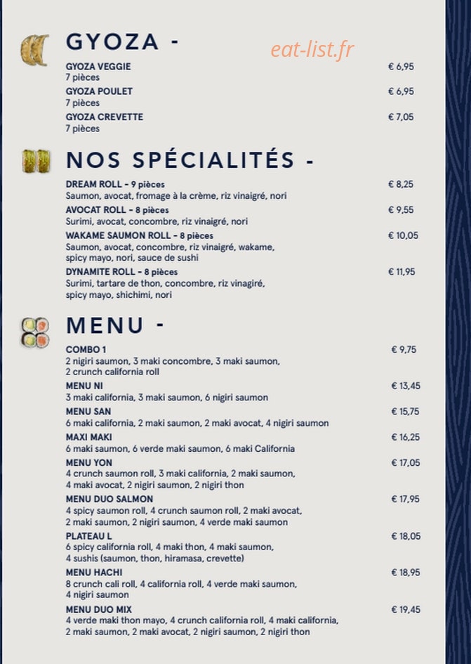 Sushi Daily — carte page 4